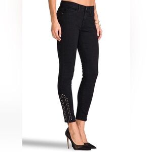 Current/Elliott Women’s Black Stud Spike Punk Rock Goth Cotton Skinny Jeans 27